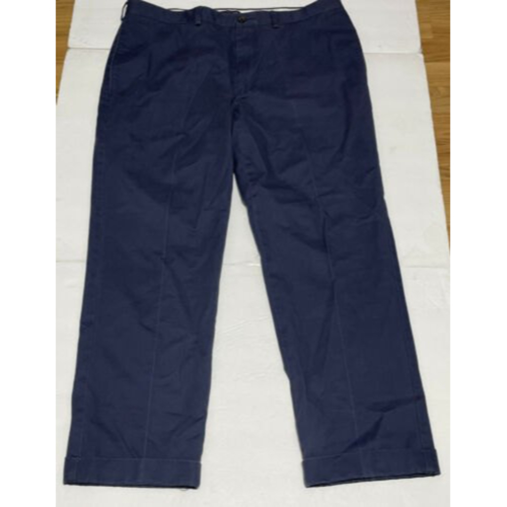 Lands End Tailored Fit Pants Cotton Chinos Slacks Men's Size 38 Cuffs Flat Front